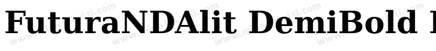 FuturaNDAlit DemiBold Fonts字体转换